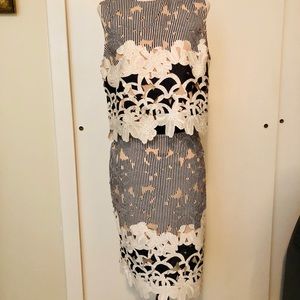 Crop top and matching skirt